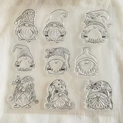 christmas gnome  Clear Stamp Transparent Silicone Stamp Seal Sheet For Scrapbooking Photo Album Decoration