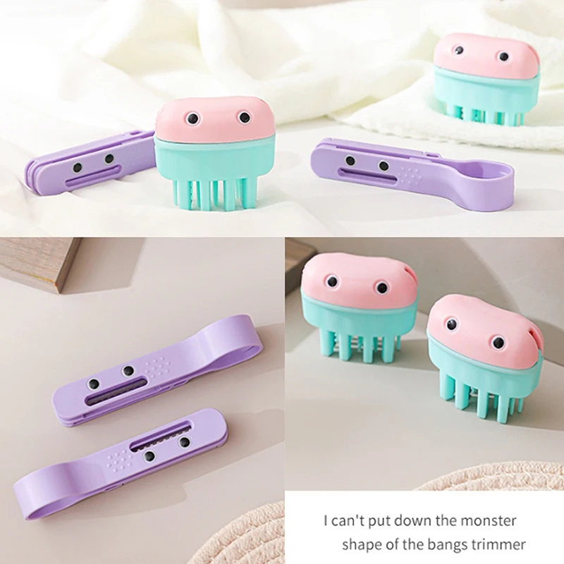 Cute Monster Hair Trimmer Comb Multi-Functional Split Ends Cutter Portable Haircutting Tools Home Beauty Hairstyling Supplies