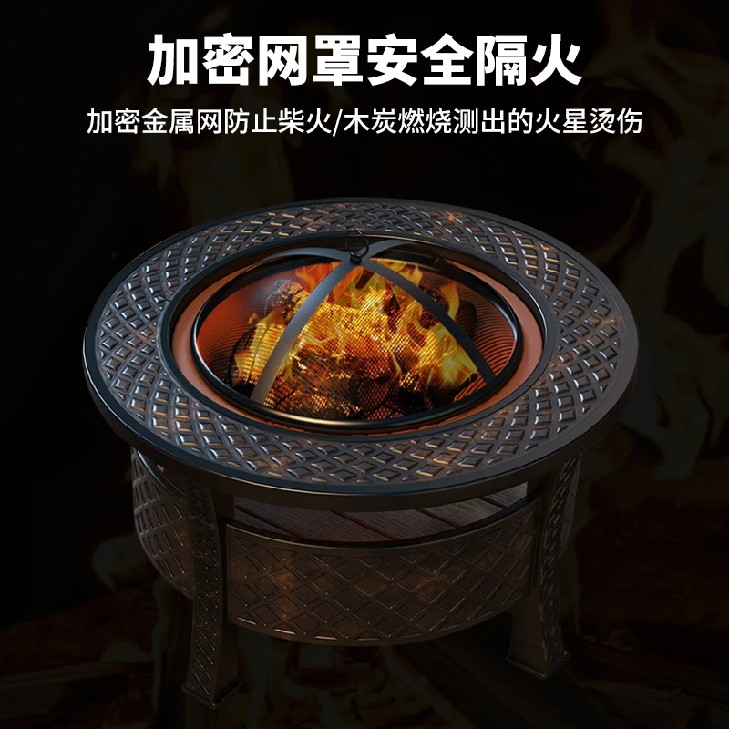 Outdoor courtyard grill Household enclosure stove Tea making Multifunctional barbecue table Indoor fire Heating Charcoal oven se