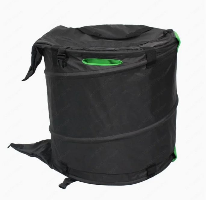 Portable Folding Trimming Bag for Hydroponics & Garden, Black Collection Pouch for Leaves Buds Clippings