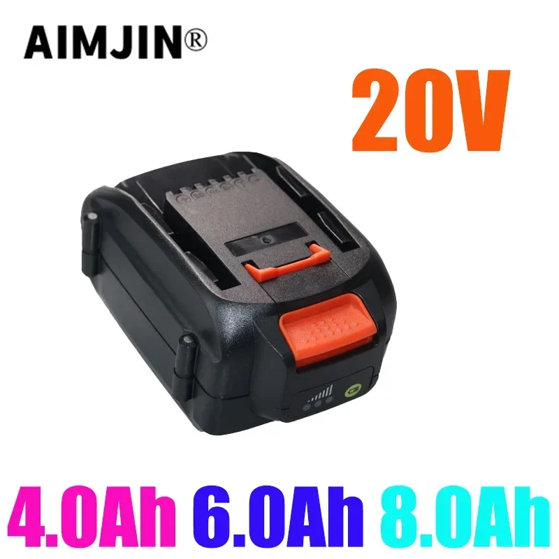 

High Capacity Lithium-ion Battery, 20V, 4000 mAh, 6000mAh,8000mAh,Compatible with WORX Wireless Power Tools