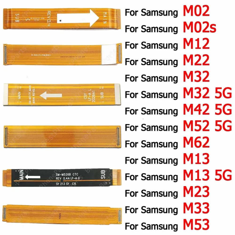 For Samsung Galaxy M02 M02s M12 M22 M32 M42 M52 M62 M13 M23 M33 M53 5G Mainboard Main Board Repair Motherboard Flex Cable