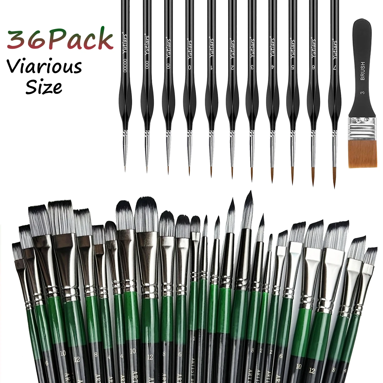 

Профессиональный набор кистей для рисования художника, 36 шт., один набор для всех потребностей, живопись маслом, акриловая живопись, акварельная живопись