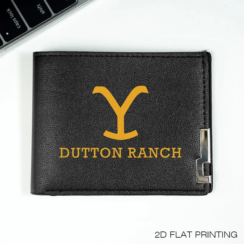 DUTTON RANCH Premium PU lederen portemonnee Minimalistisch ontwerp voor heren Slank lichtgewicht duurzaam dagelijks zakelijk accessoire