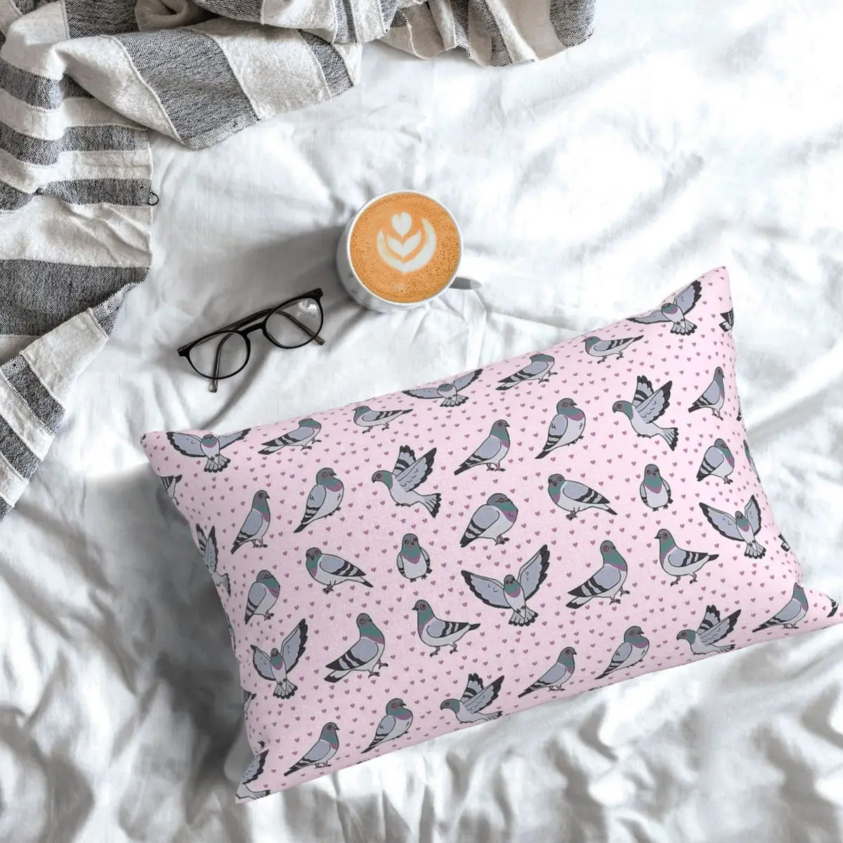 Cute Cartoon Pigeons Pack Rectangle Pillowcase Cushion Cover Decorative Bedroom Bed Home Comfort Throw Pillow