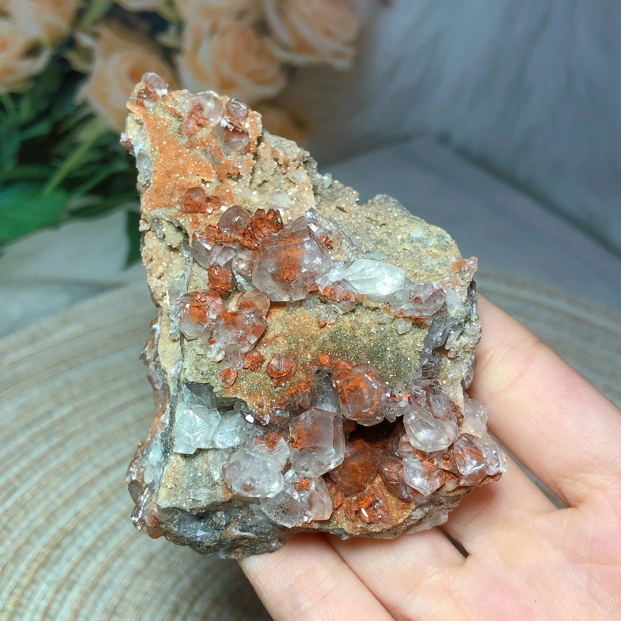 Natural Crystal Diamond Calcite Specimen Raw Stone Energy Reiki Ornament Healing Home Decoration Room Decor Gift