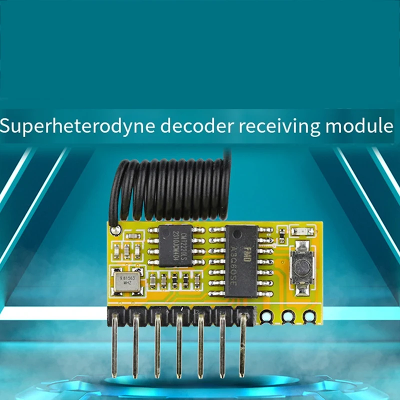 315Mhz 8CH Superheterodyne Receiving Module Withdecoding 8-Way Control Fordoor Access Wireless Signal Receiver