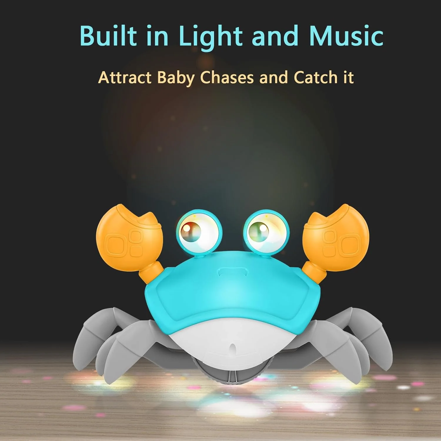Giocattolo per bambini con granchio strisciante - Giocattoli per il tempo della pancia infantile per -6 6-12 Learning Crawl 9-12 12-18 Neonati per bambini Ragazzo Crabby Toys 4 5 6 7 8