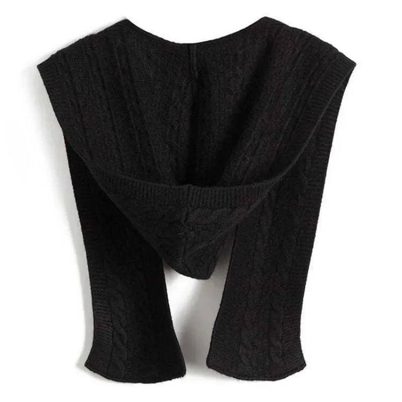 Sciarpe lavorate a maglia autunnali Donna Moda carina Scialle con cappuccio Abbigliamento per il tempo libero all'aperto Accessori di abbigliamento femminile tutto-fiammifero in stile coreano