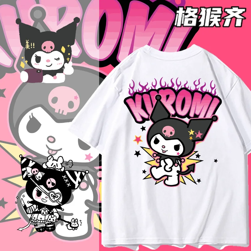 

Summer Kulomi joint short-sleeved T-shirt women pure cotton ins trend Sanrio cool Loomi around clothes girls tide