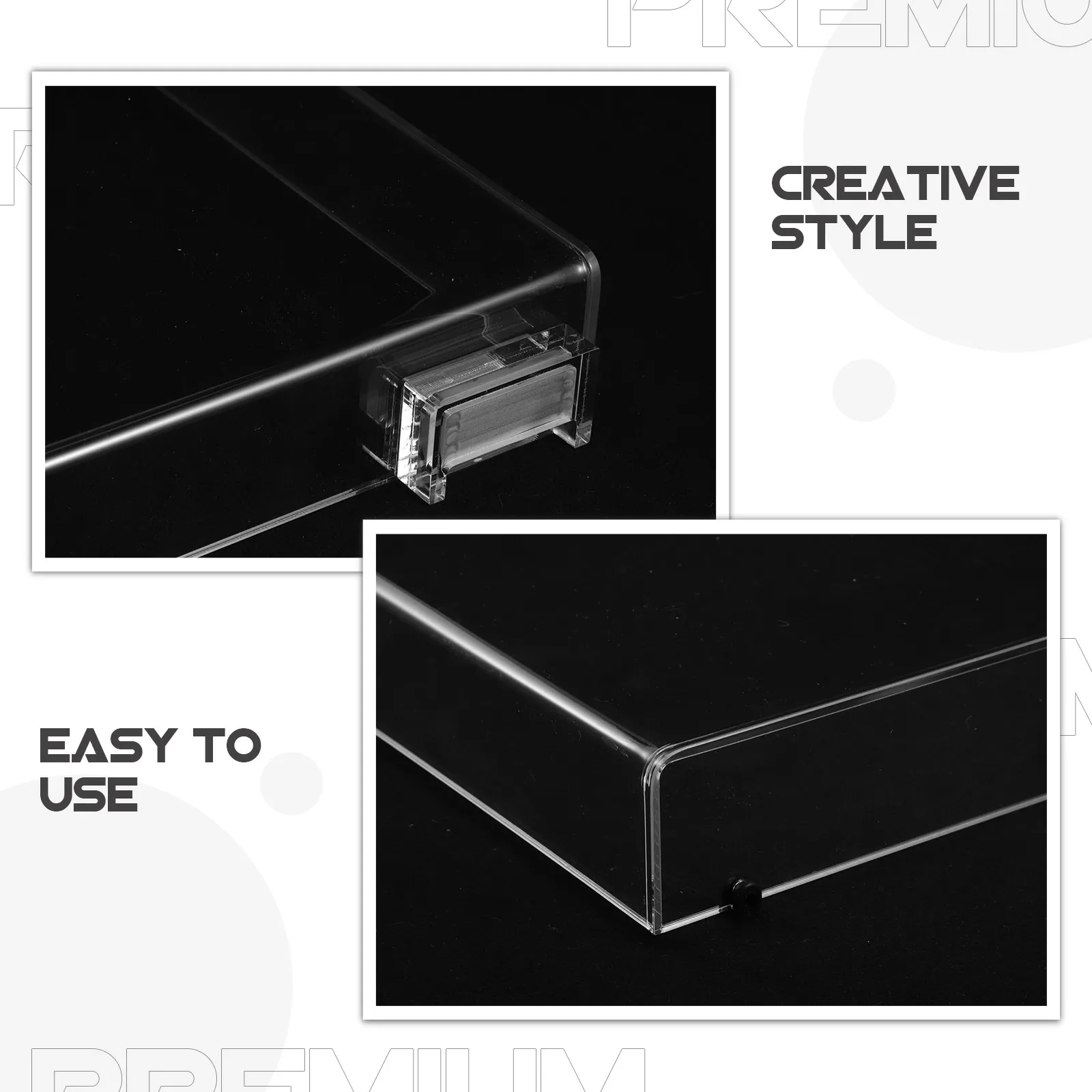 Clear Acrylic Turntable Dust Cover Removable Hinged Vinyl Record Player Protector Compatible At-Lp60x Vintage