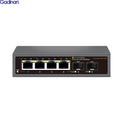 Gadinan 2.5G 6 Port Ethernet Switch 4*2500 Mbps Network 2*10G SFP Uplink Hub Internet Splitter Auto MDI/MDIX Plug and Play