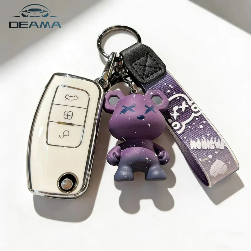 For Ford Focus 2 3 MK3 Mk4 Mondeo Mk5 Mk4 Fiesta Mk8 MK3 MK7 Puma Explorer Ecosport Kuga C MAX Bronco Mustang Car Key Case Cover