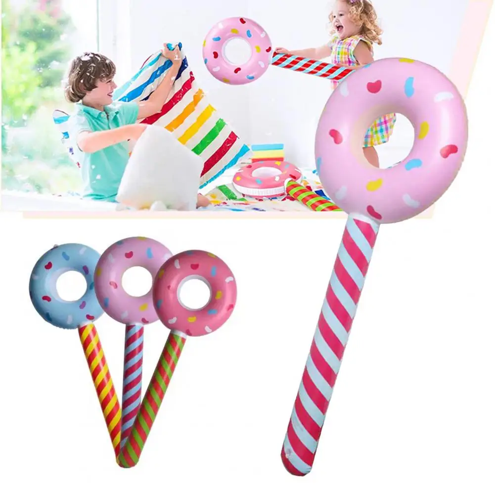 

Interesting Inflatable Toy Fun Adorable Donut Appearance Inflatable Stick Toy Detailed Inflatable Stick Toy Outdoor