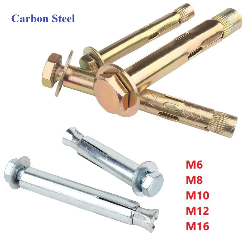M6 M8 M10 M12 M16 Carbon Steel Galvanised Hexagon Head Expansion Bolts Flush-Mounted Expansion Screws