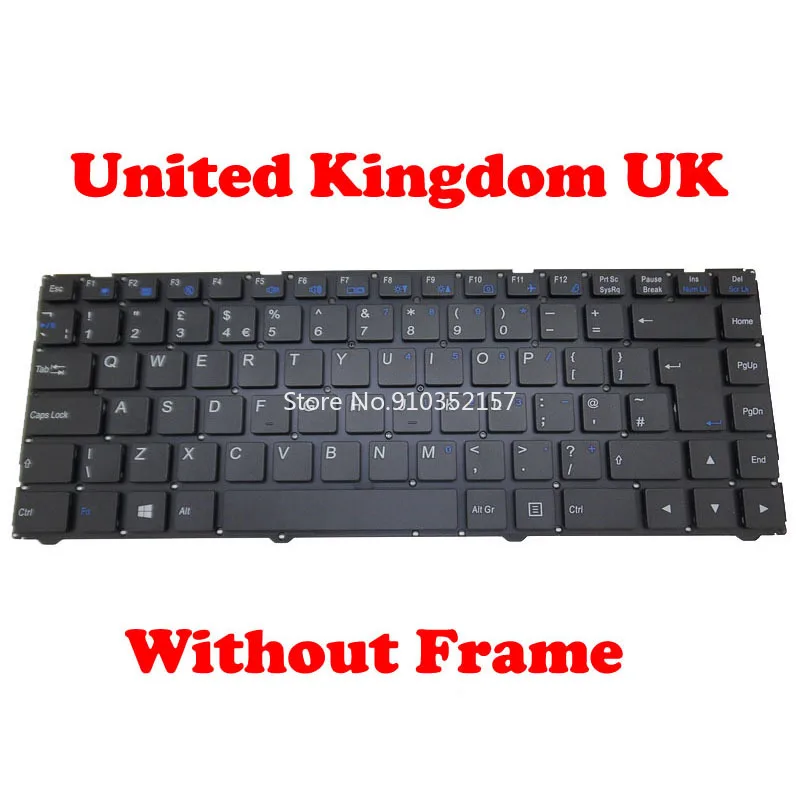 NE UK Keyboard For CLEVO W330AU CVM14C26N0-430 6-80-W3300-130-1 VM14C2600-4301 6-80-W33A3-190-1 CVM14C28PA-4301 6-8-W33A0-330-1