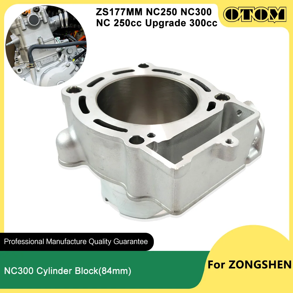 

OTOM NC300 Motorcycle 84mm Cylinder Block For ZONGSHEN ZS177MM NC250 250cc Refit Upgrade To 300cc 4-stroke Engine Accessories