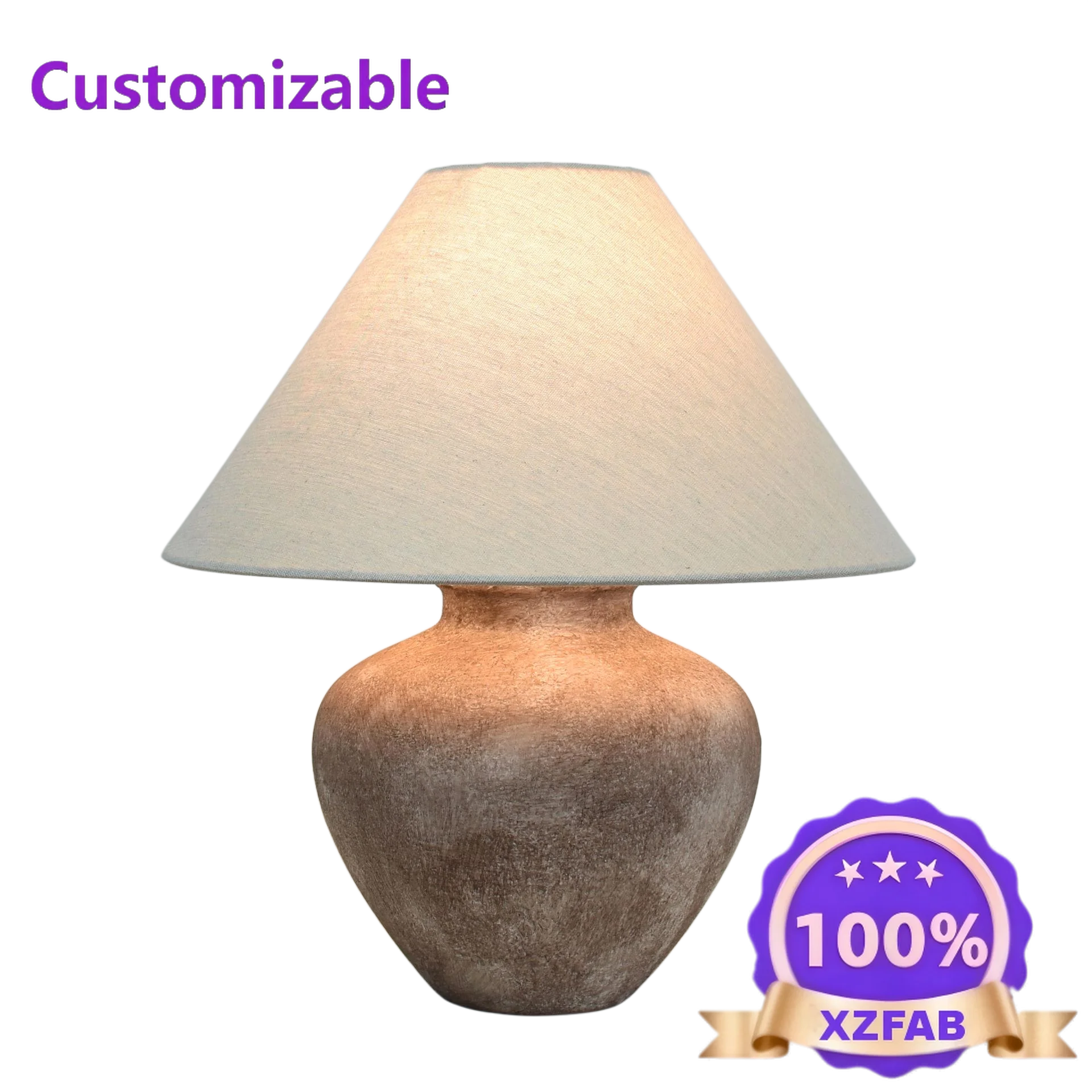Factory Direct 2026 Vintage Wabi Silent Wind Ceramic Pot Table Lamp B & B Hotel Lighting Japanese-style Living Room Bedroom Beds