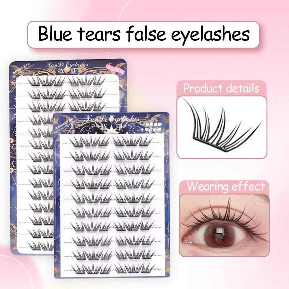 Lacrime blu Ciglia finte Coreano Fai da te Manga Estensione ciglia Ciglia finte Fai da te Estensione ciglia finte Strumenti per il trucco Enla