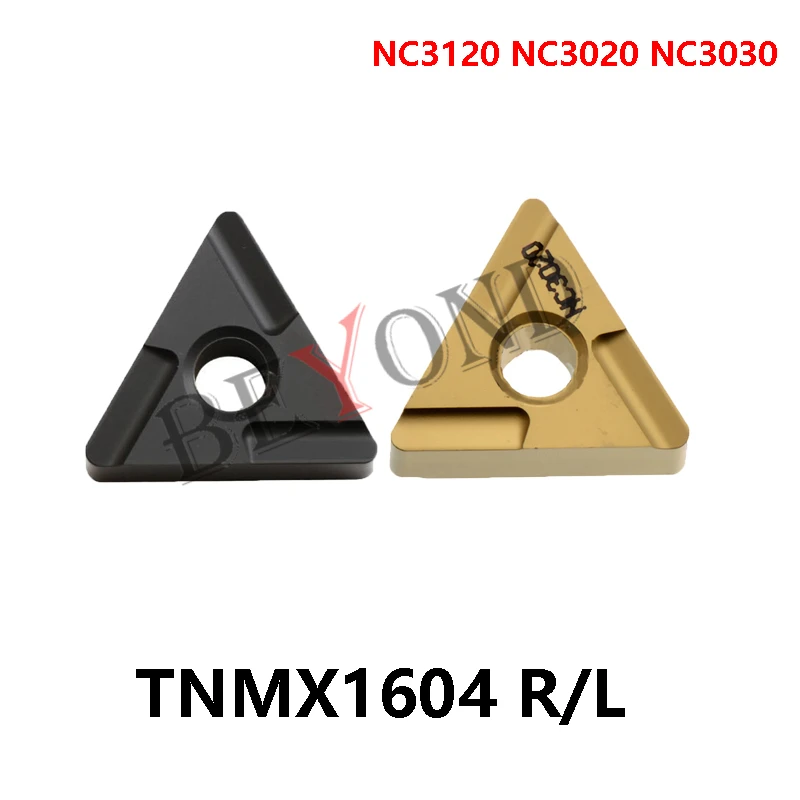 Original 10pcs TNMX160404L TNMX160404R TNMX160408R NC3120 NC3020 NC3030 Turning Lathe CNC Carbide Inserts Triangular Tools