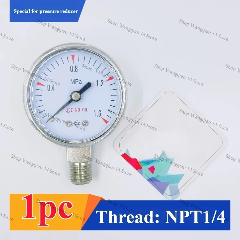 

Y-50BF 316L Stainless Steel Pressure Gauge NPT1/4 for Corrosion Resistant Gas Liquid Reducing Valve