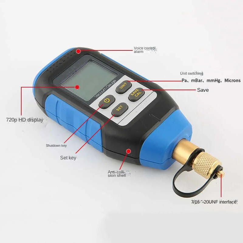 NEW Absolute pressure gauge VMV-1 Digital Vacuum Gauge Portable High Precision Digital Display Combined Pressure and Vacuum