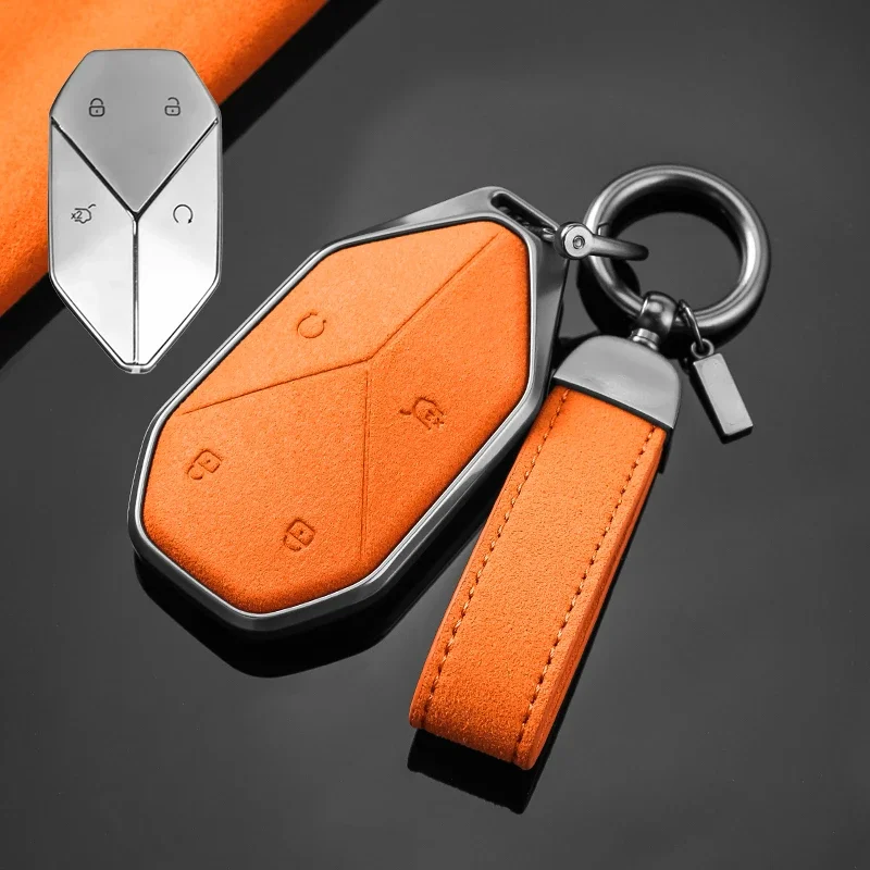 BYD Leopard 5 2023 Zinc Alloy & Suede Key Case Anti-Scratch - Image 4