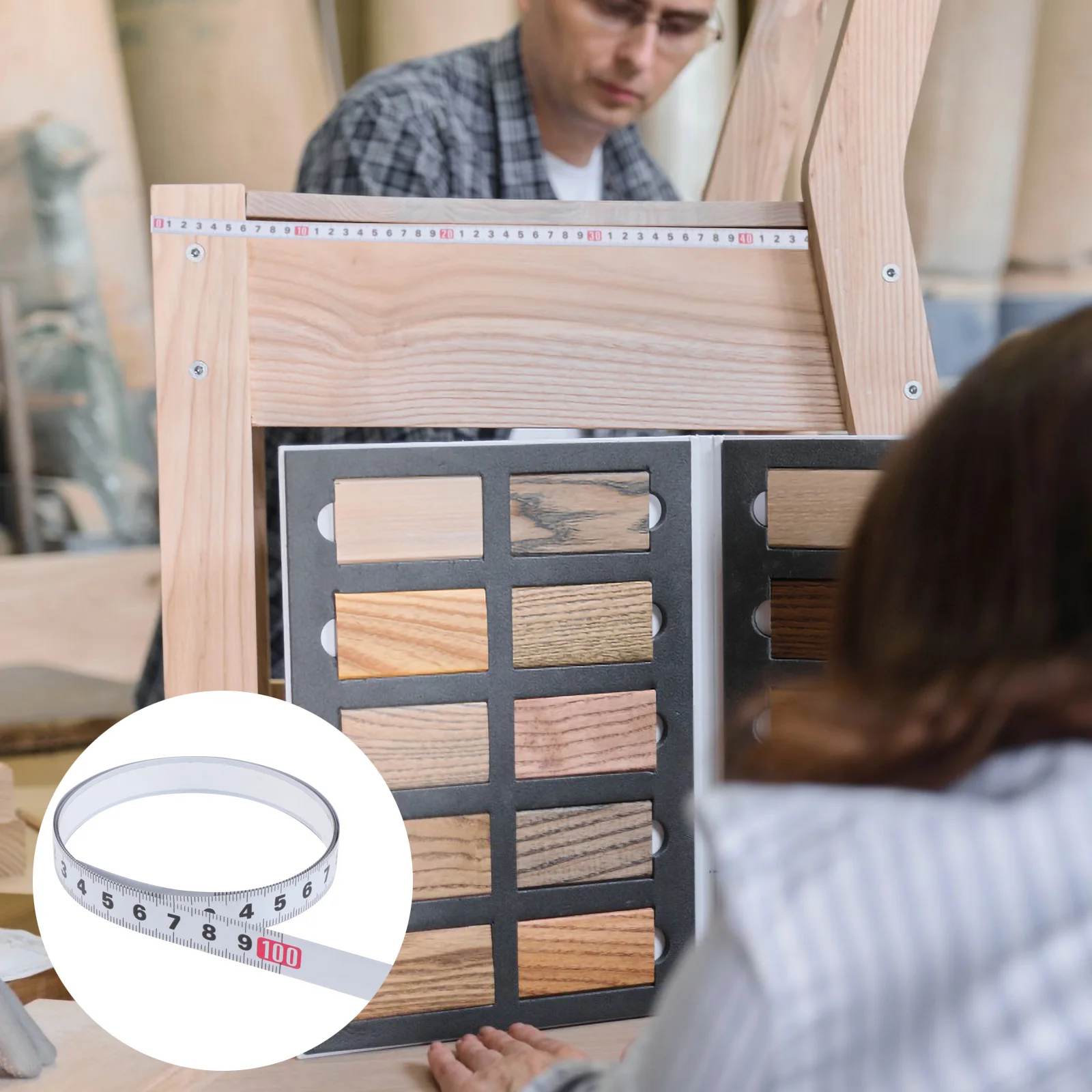 

2Pcs 1 Meter Self Adhesive Steel Ruler Metric Scale for Miter Track Tape Woodworking Tools Table Saw Router Workbench Desk Wall