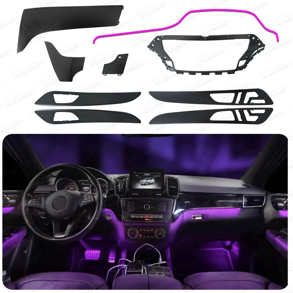 

W166 Upgrade 64 Colors LED Car Interior Ambient Lighting for Mercedes Benz GLE/GLS/GL/ML Atmosphere Strip Accessories