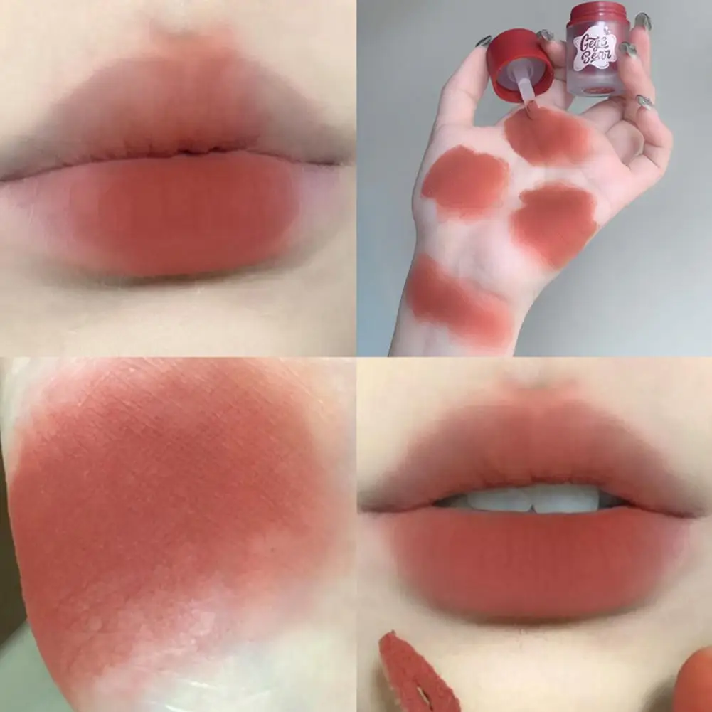 Velvet Matte Lip Glaze Cream Sexy Red Lip Tint idratante Gloss trucco Waterproof Lip Long Korean Cosmetics Lasting G0Y9