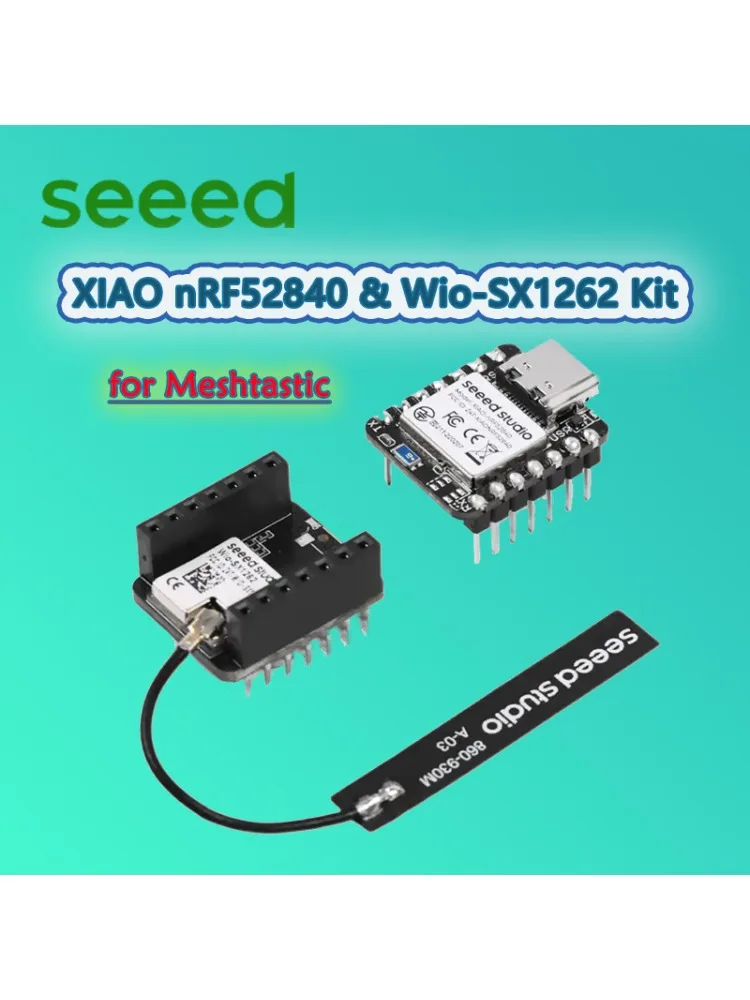 Zestaw Seeed XIAO NRF52840 & Wio-SX1262 dla Meshtastic, LoRa 862-930MHz, 868MHZ, 915MHz, zintegrowana antena, mikrokontroler Bluetooth — zdjęcie produktu 7