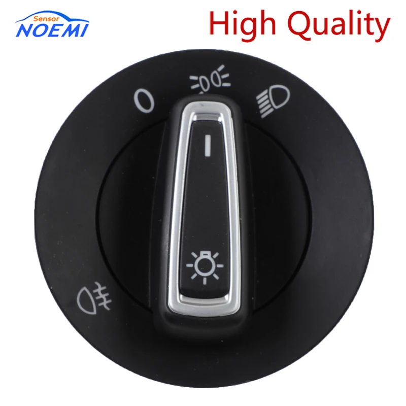 Car 5G0941431BG 5G0941431AJ Chrome Headlight Switch Fog Light Knob for Seat Ibiza Leon Toledo Ateca for VW Tiguan Polo Crafter