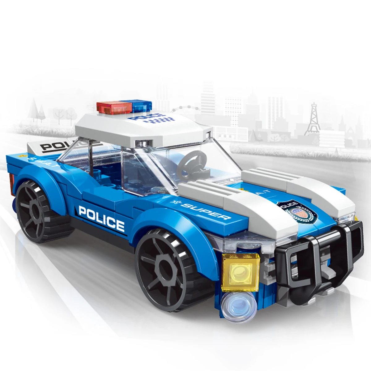 City Police Helicopter Car Plane Building Blocks MOC Classic Aircraft Model Assemble Bricks Educational Toy For Children Gifts