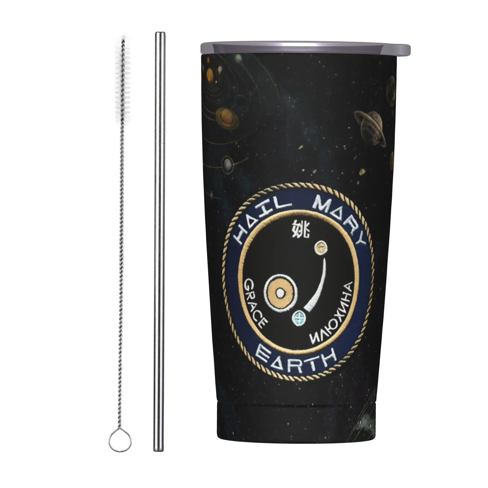 Project Hail Mary Movie 2026 Tumbler Vacuum Insulated  Coffee Cups with Lid Straw Travel Outdoor Mugs Hot Cold Drink 20oz