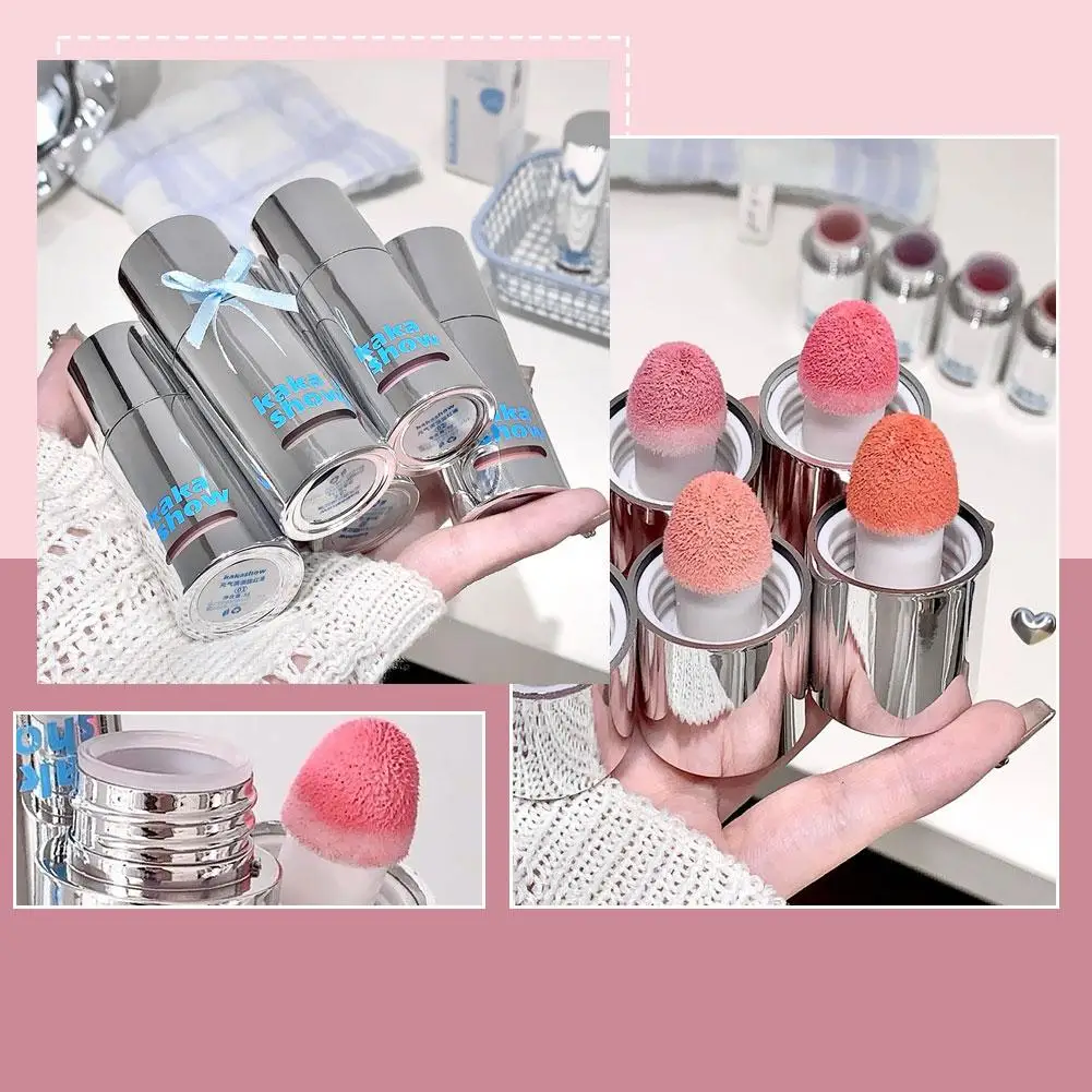 Pennello in spugna di ispirazione coreana, fard liquido, duraturo, traspirante, idratante, fard per guance, illumina il contorno del trucco del viso