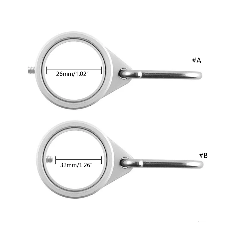 2 pçs anéis mastro liga alumínio com gancho mosquetão fixo rotação 360 ​​graus anti envoltório montagem