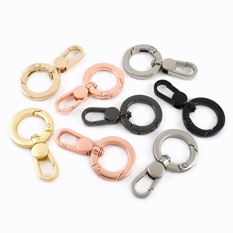 

5/10Pcs 17mm Metal Spring O Ring Buckles Swivel Lobster Clasp for Handbag Connect Snap Hook Bag Carabiner Clips DIY Accessories