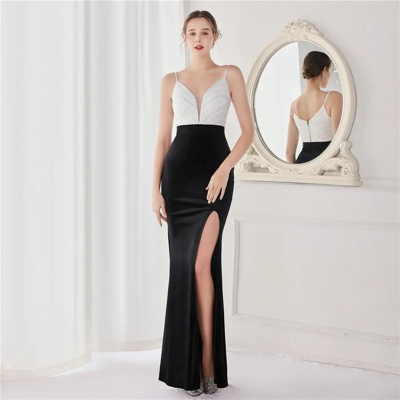 

Strap banquet evening dress fashionable elegant sexy dress