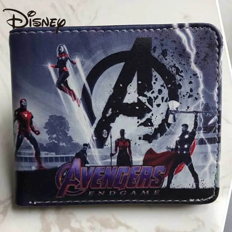 

MINISO Disney Avengers Heroes Series Short PU Wallet Teen Men's Card Holder Folding Wallet Wallet Women Wallets for Men