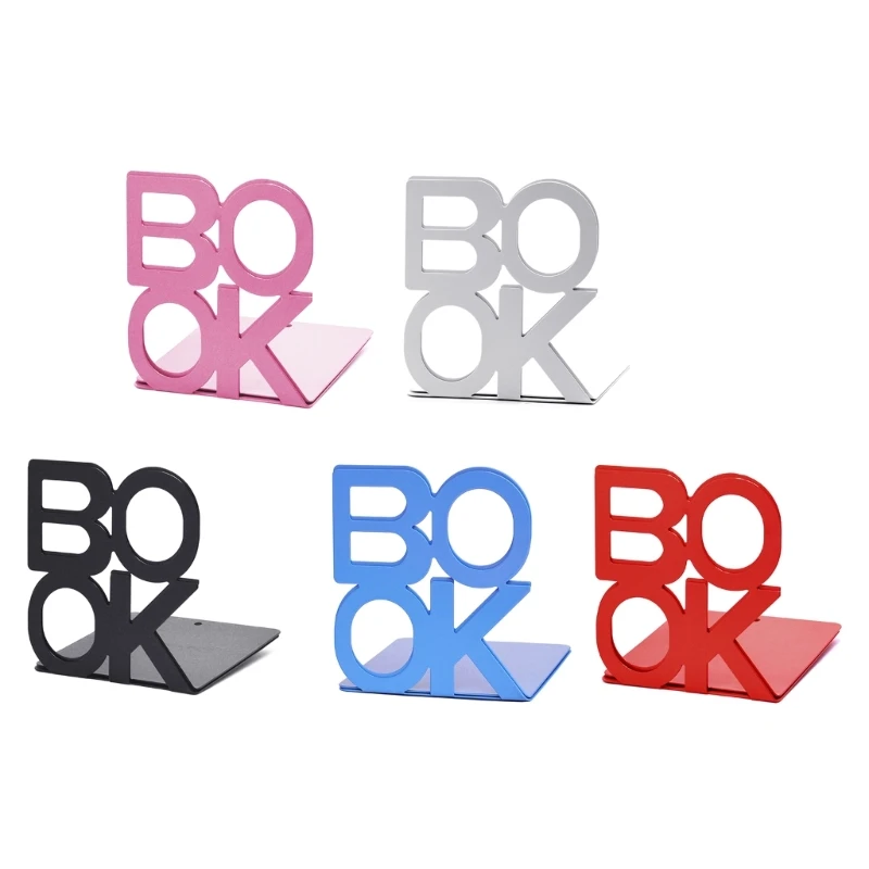 

Bookends Non-skid Metal Bookends Books Holder Book Supports for Shelves Metal Decorative Book Ends for Children Desktop