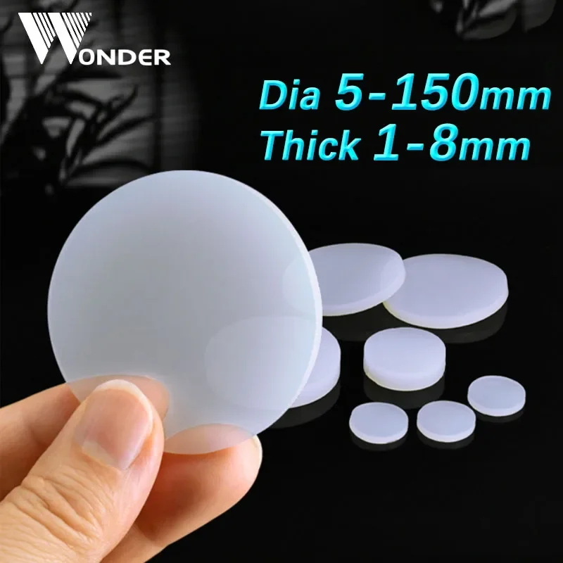 

White Round Silicone Rubber Sheet Seal VMQ Gaskets Solid Round Pad Diameter 5-150mm Thick 0.5-8mm