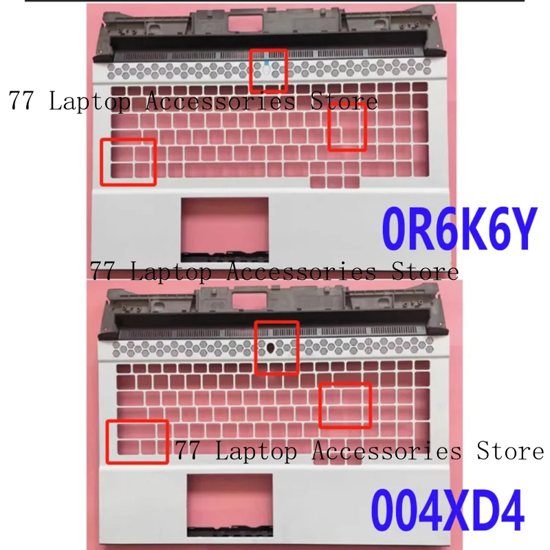 

For DELL Alienware Area 51M R2 Laptop Palmrest Upper Case White 0R6K6Y / 004XD4