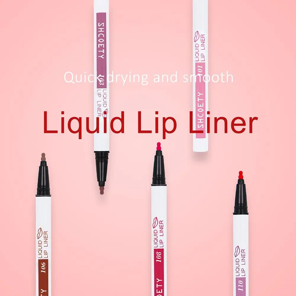 Pennarello per macchie di labbra a lunga durata a prova di sbavature ad asciugatura rapida strumento per il trucco della penna per rossetto naturale opaco Nude Lip Tint Pen Women Beauty