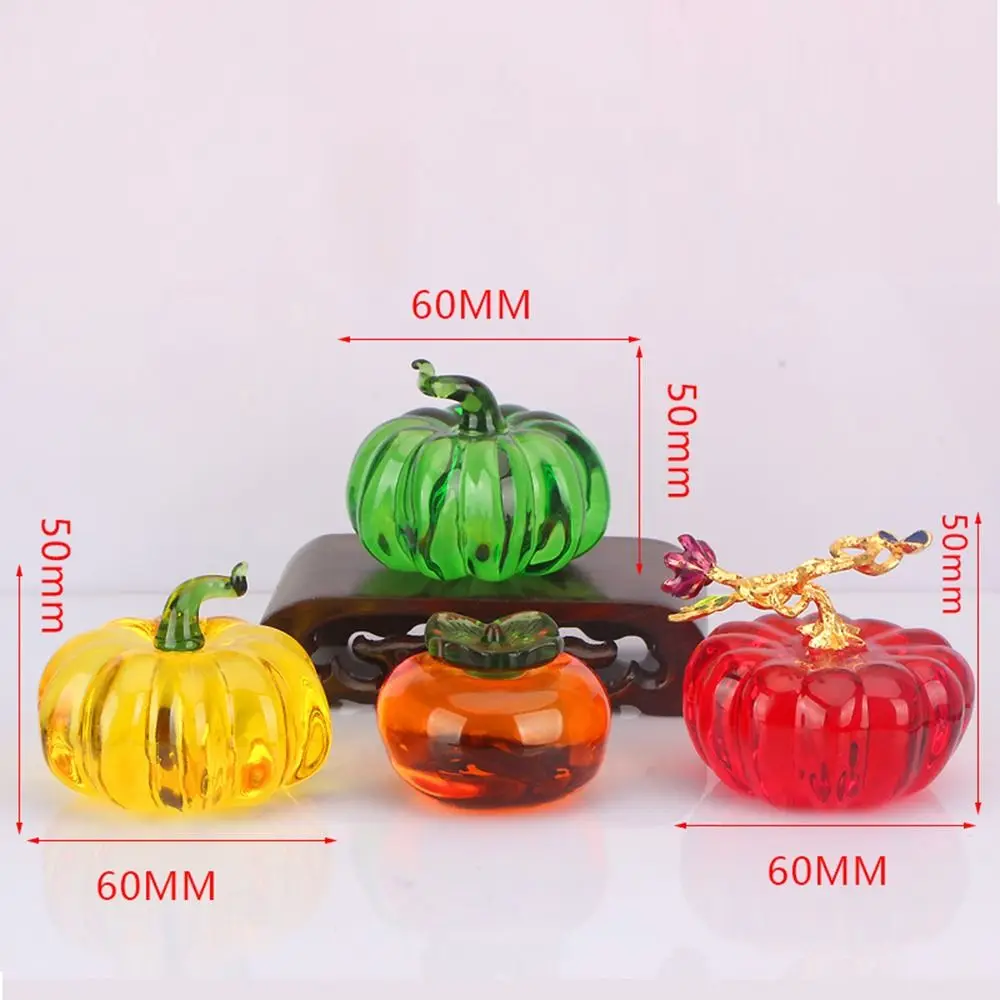 Photography Props Exquisite Crystal Pumpkin Figurine Creative Sparkly Pumpkin Statue Luxury Creativity Desktop Ornament Kitchen