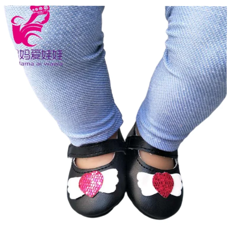 18 "mädchen Puppe PU Eather Schuhe Puppe Zubehör Baby Puppe Prinzessin Schuhe Mädchen Puppe Schuhe