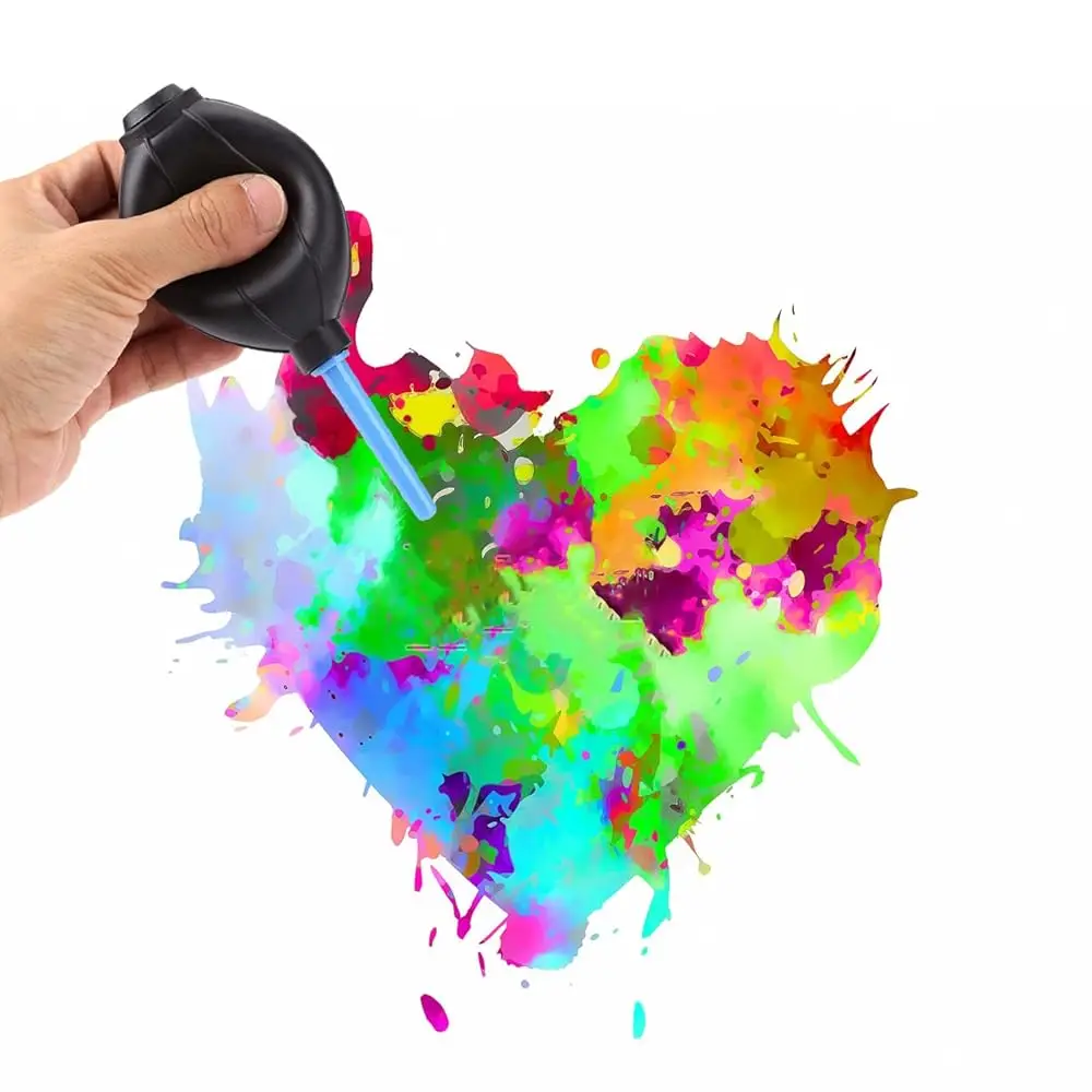 8 Pcs Ink Blending Tool Set Luding 6 Pcs Water Color Brush Pen 2Pcs Ink Air Blower For Diy Paint Tools Water Color Brush Pen