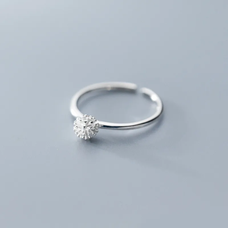

Japanese Dandelion Open Ring For Women S925 Pure Silver Simple Temperament Girl Gift Jewelry