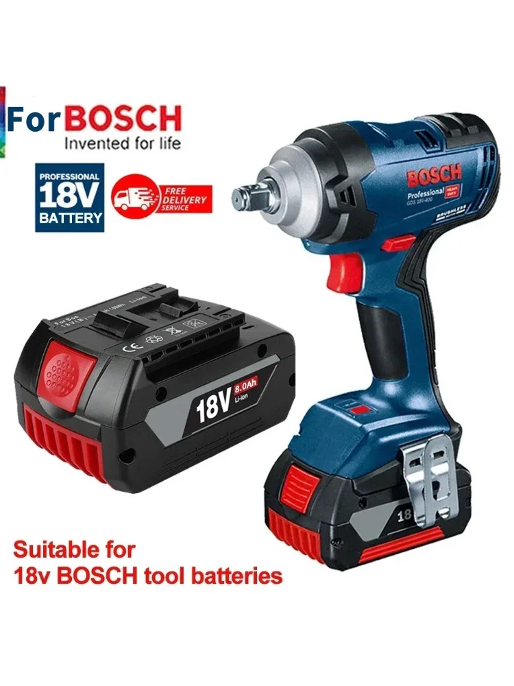 Pour Bosch 18V batterie 18V et 6.0/8.0Ah batterie de secours Draadloze système professionnel BA BAT609 BAT618 GBA18V80 batterie d'outil