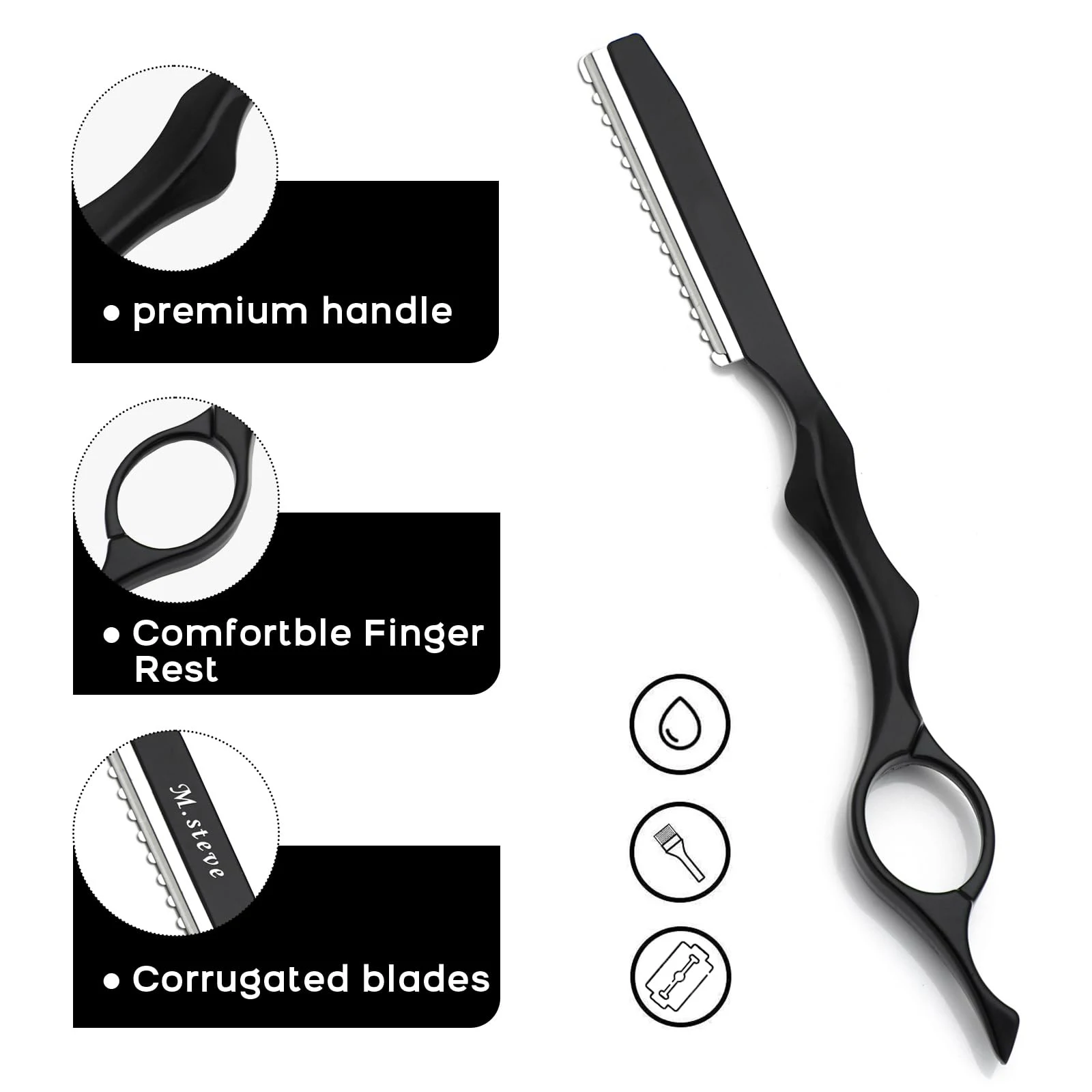 Haar Ausdünnung Rasiermesser Shavel Schneiden Messer Verdünner Japan Edelstahl Professionelle Sharp Barber Haar Rasierer Schneiden Messer Salon Werkzeug – Detail 3