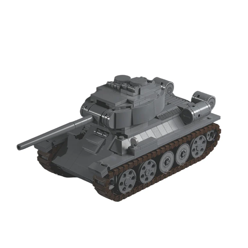 QWERT T-34/85 Military Tank Model MOC Building Bricks War Equipment Modular Technology Gifts Holiday Assemble Children Toys Suit